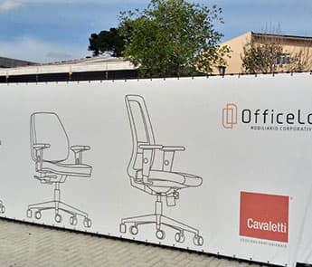 Lonas impressas instaladas em fachada - PRO Impressões